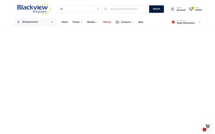 Screenshot di blackviewphones.com