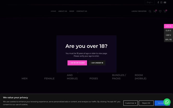 Screenshot of blackvumarket.com