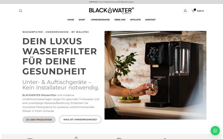 Screenshot van blackwater-shop.de