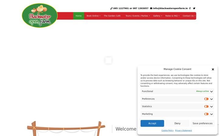 Skärmbild av blackwateropenfarm.ie