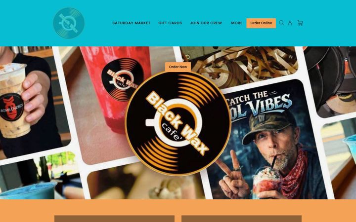Screenshot of blackwaxcafe.com
