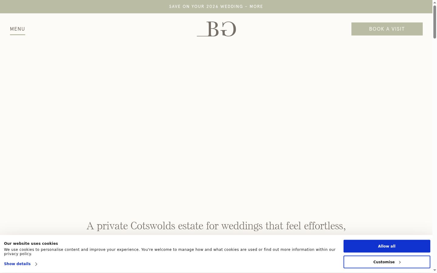 Screenshot of the consent banner shown before any interaction