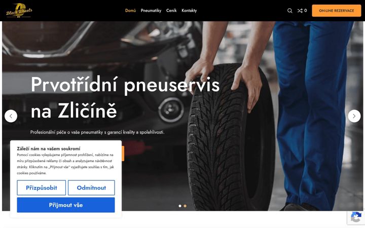 Screenshot of blackwheels.cz