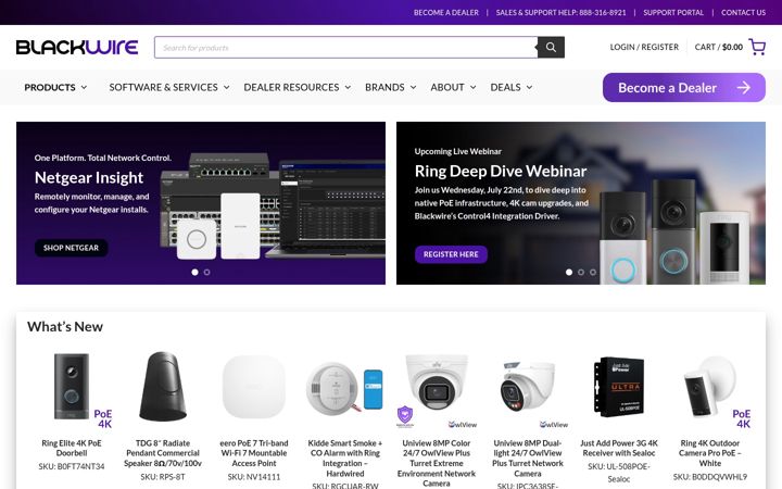 Screenshot of blackwiredesigns.com