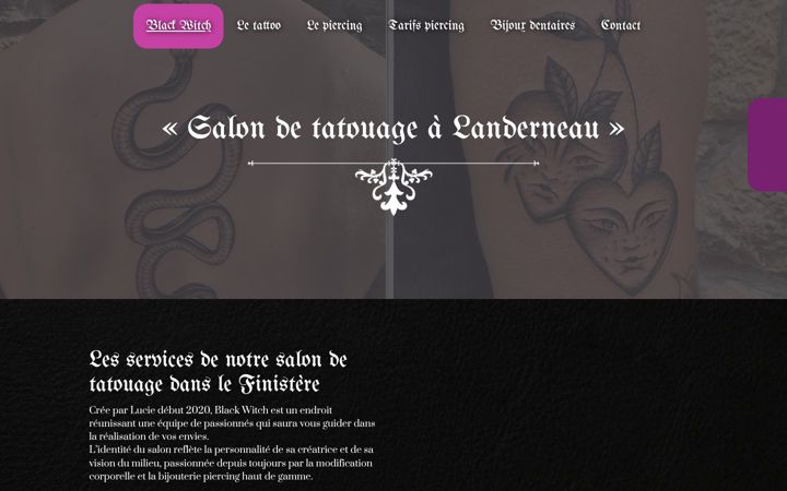 Screenshot of blackwitch-tattoo-piercing.fr