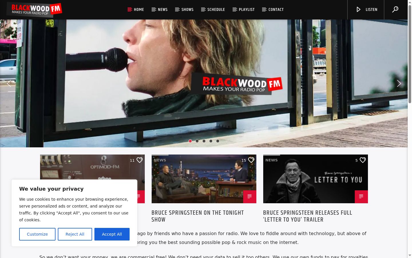 Zrzut ekranu banera zgody wyświetlanego przed jakąkolwiek interakcją
