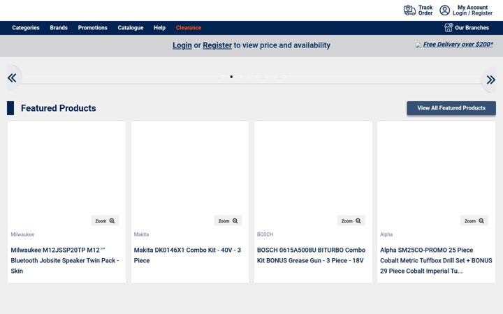 Screenshot of blackwoods.com.au