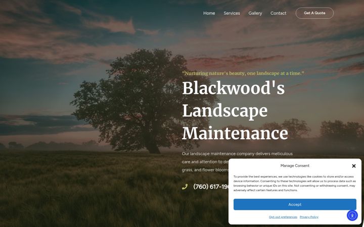 Captura de pantalla de blackwoodslawn.com