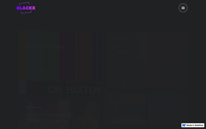 Screenshot of blackx.webflow.io