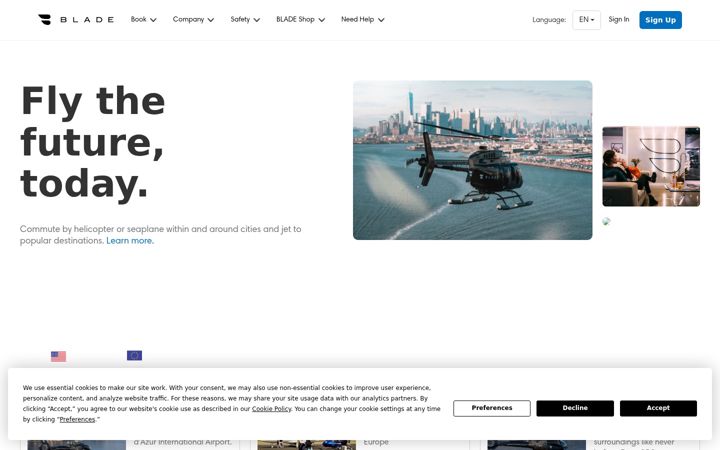 Screenshot von blade.com