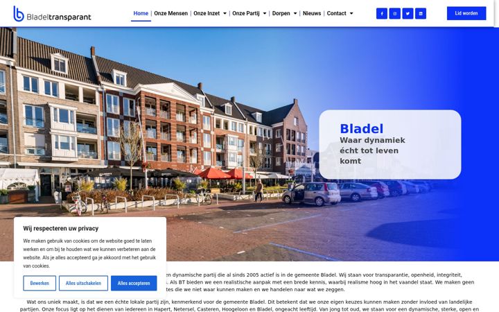 Screenshot ta' bladeltransparant.nl