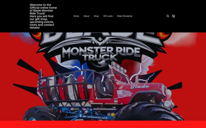 Screenshot of blademonsterridetruck.co.uk