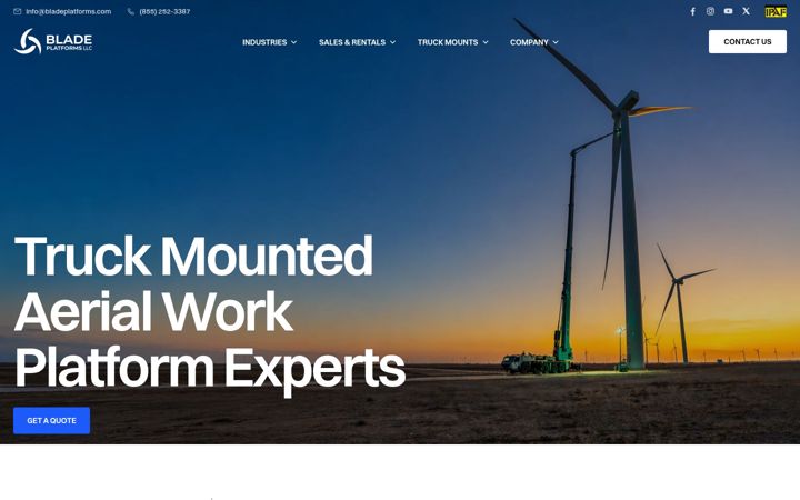 Screenshot of bladeplatforms.com