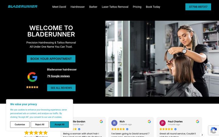 Screenshot of bladerunnerdave.co.uk