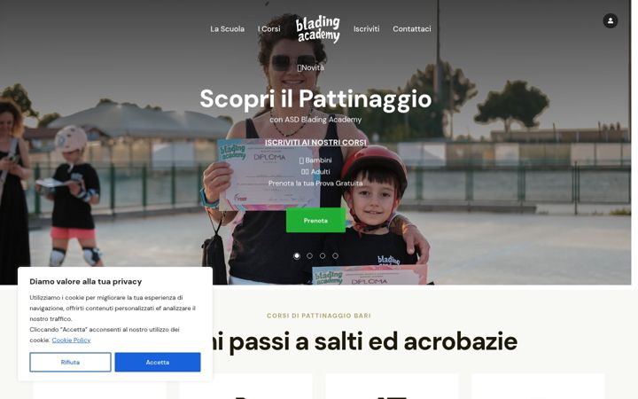 Screenshot of bladingacademy.com