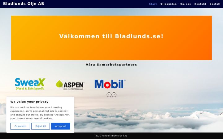 Skærmbillede af bladlunds.se