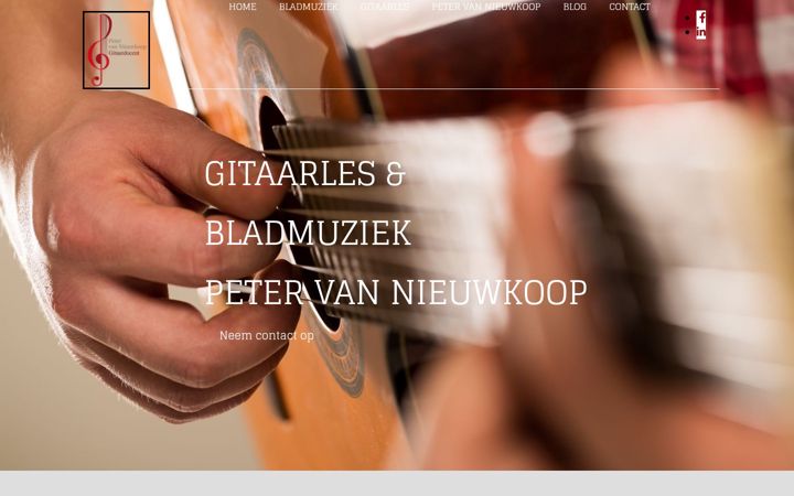 Skærmbillede af bladmuziekvannieuwkoop.nl