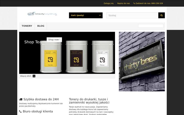 Screenshot of bladywydruk.pl