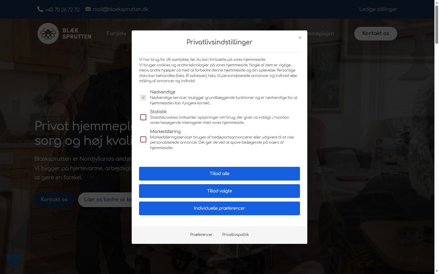 Zrzut ekranu banera zgody wyświetlanego przed jakąkolwiek interakcją