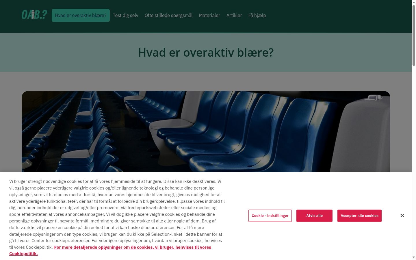 Captura de pantalla del banner de consentimiento mostrado antes de cualquier interacción