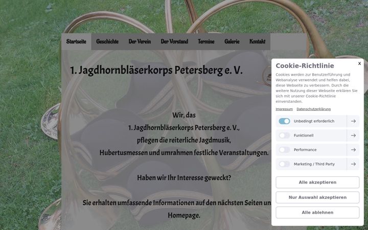 Screenshot of blaeserkorps-petersberg1.de