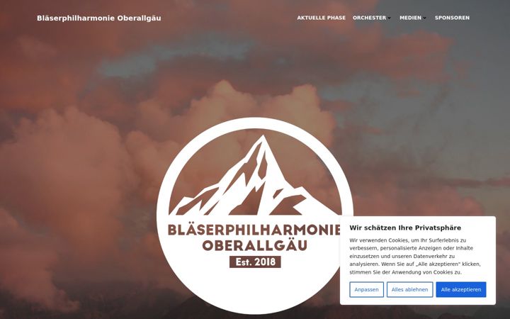 Screenshot of blaeserphilharmonieoa.de