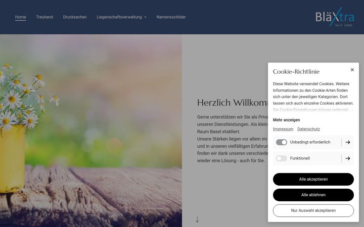 Screenshot of blaextra.ch