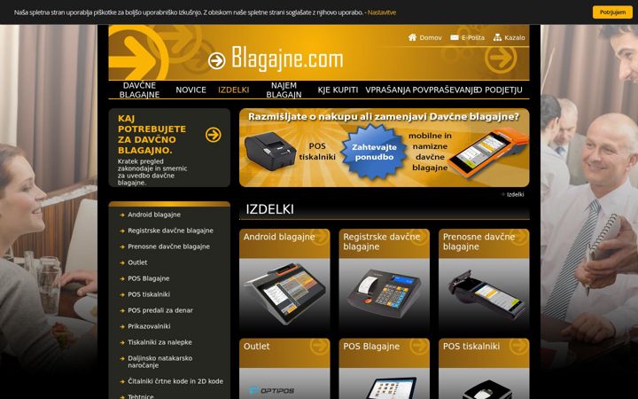 Screenshot of blagajne.com