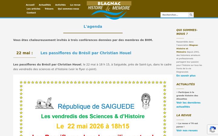 Screenshot of blagnac-histoire-memoire.fr