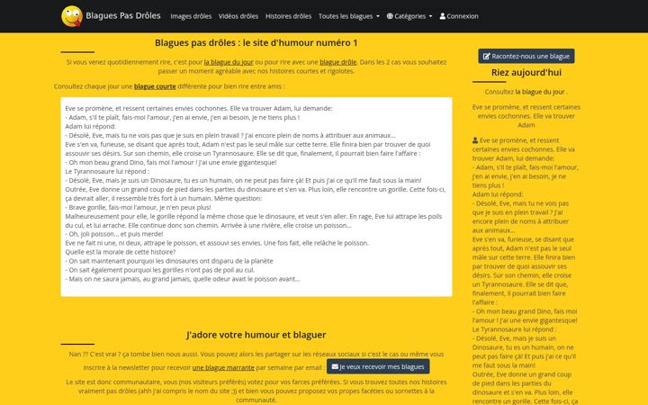 Screenshot of blagues-pas-droles.com