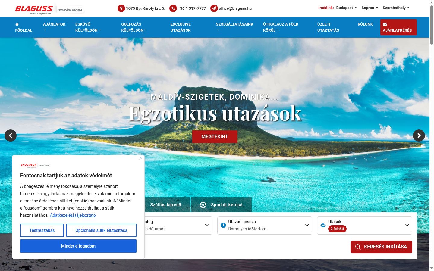 Snimka zaslona bannera za privolu prikazanog prije bilo kakve interakcije