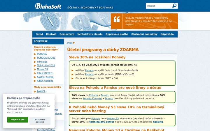Screenshot of blahasoft.cz