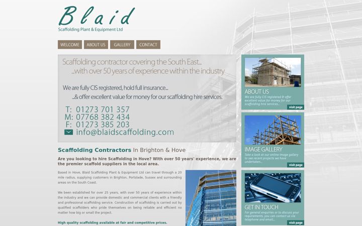 Screenshot of blaidscaffolding.com