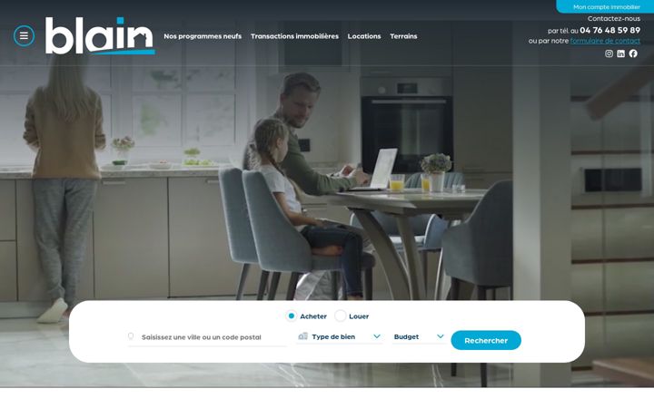 Screenshot of blain.immo