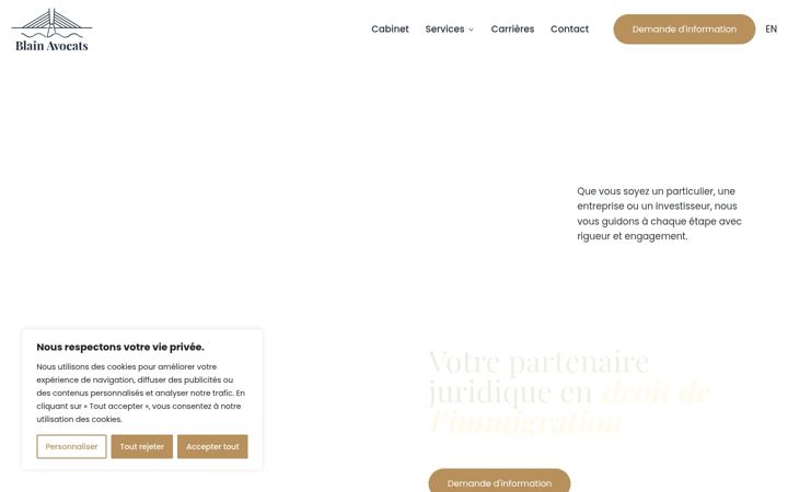 Screenshot of blainavocats.ca