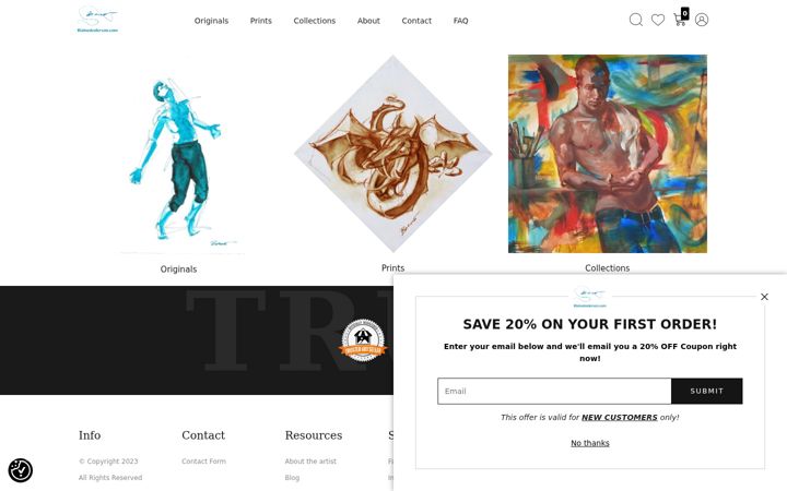 Screenshot of blaineanderson.com