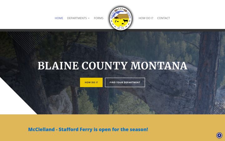 Screenshot of blainecounty-mt.gov