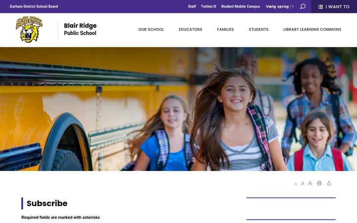 Screenshot of blairridge-subscribe.ddsb.ca