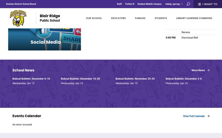 Screenshot of blairridge.ddsb.ca