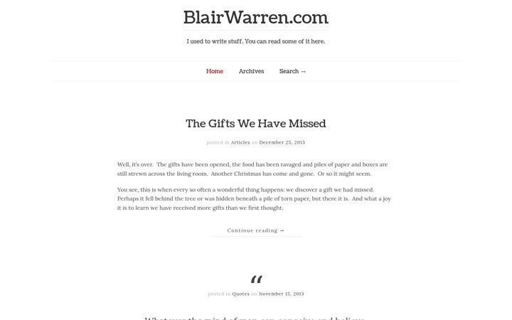 Screenshot of blairwarren.com