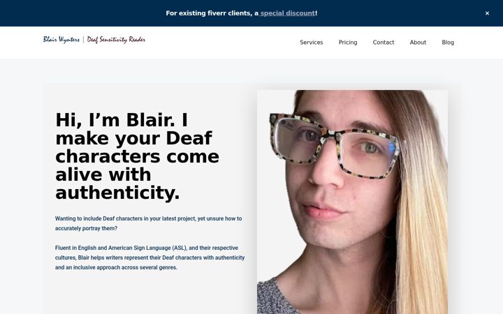 Screenshot of blairwynters.com