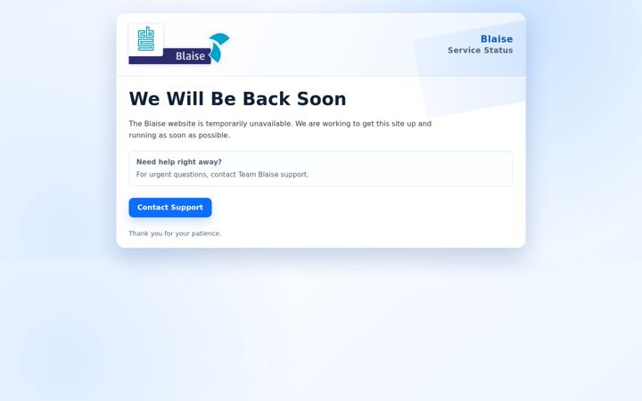 Screenshot of blaise.com