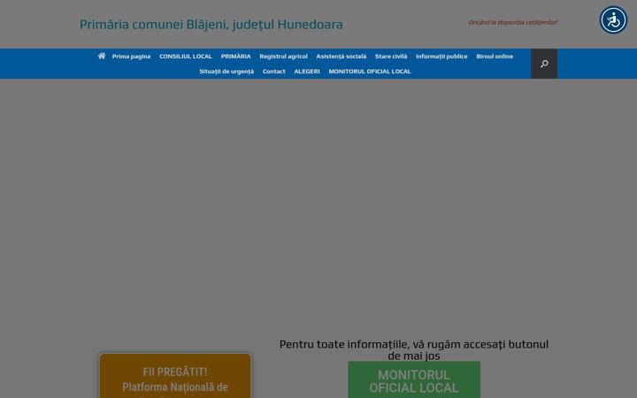 Екранна снимка на blajeni.ro