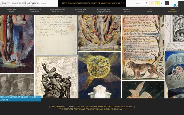 Screenshot of blakearchive.org