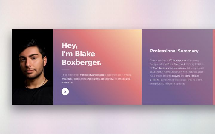 Screenshot of blakeboxberger.dev