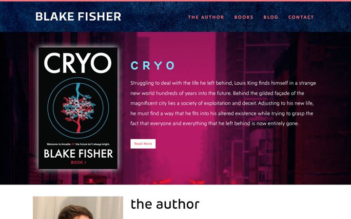 Screenshot van blakefisherbooks.com