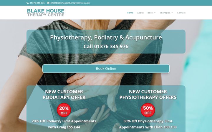 Screenshot van blakehousetherapycentre.co.uk