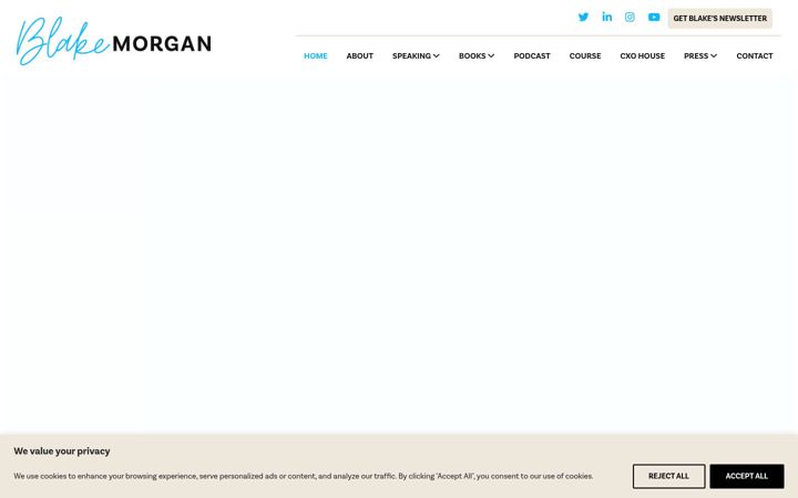 Screenshot of blakemichellemorgan.com