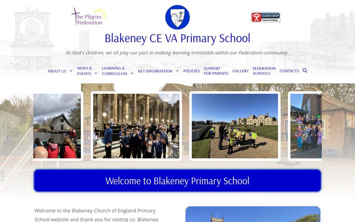 Snímek obrazovky blakeney.norfolk.sch.uk