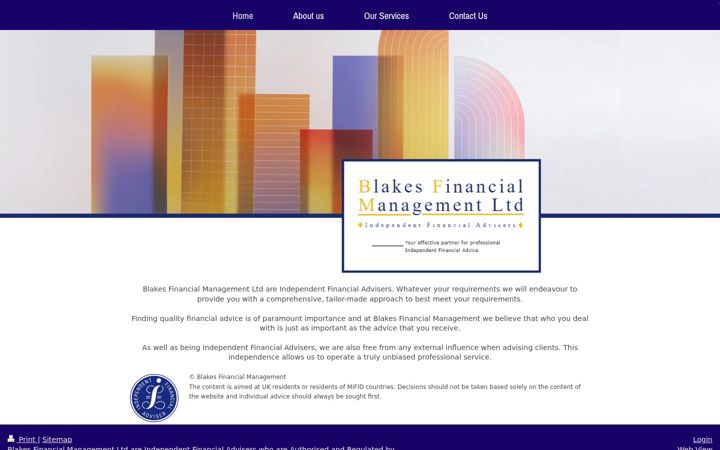 Screenshot of blakesfinancial.com